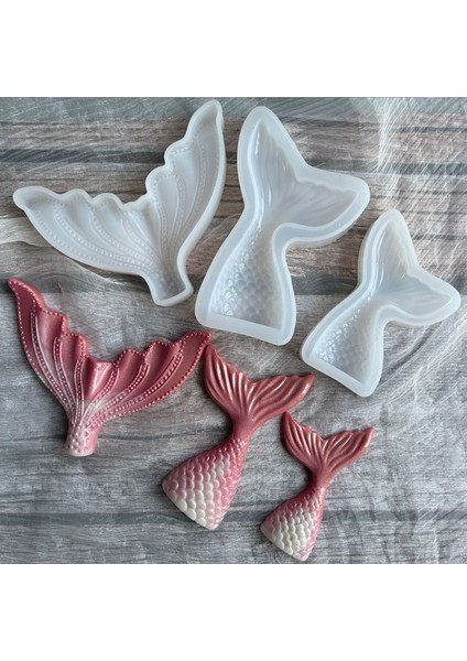 B-Küçük Stil Kendi Yap Mermaid Kuyruk Aynası Silikon Kalıp Kek Fondan Cupcake Dekorasyon Pişirme Aracı El Sabunu Kalıbı (Yurt Dışından) fiyatları