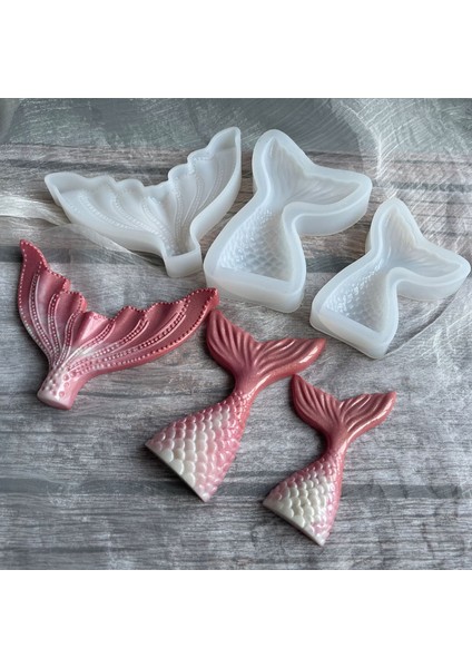 B-Küçük Stil Kendi Yap Mermaid Kuyruk Aynası Silikon Kalıp Kek Fondan Cupcake Dekorasyon Pişirme Aracı El Sabunu Kalıbı (Yurt Dışından) modelleri