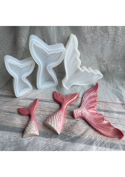 B-Küçük Stil Kendi Yap Mermaid Kuyruk Aynası Silikon Kalıp Kek Fondan Cupcake Dekorasyon Pişirme Aracı El Sabunu Kalıbı (Yurt Dışından) fırsatları