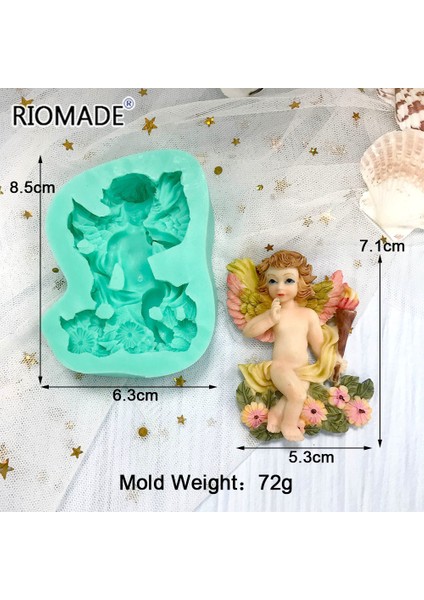 F1210TS Stili Avrupa Tarzı Melek Silikon Kalıp Şeker Bisküvi Çikolata Cupcake Pişirme Kek Dekorasyon Araçları Kendin Yap Reçine Kil El Sanatları Kalıbı (Yurt Dışından)
