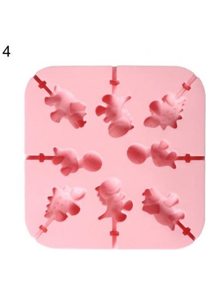No.4 Tarzı Silikon Lolipop Kalıbı Pişirme Bakeware Aracı Karikatür Desen Lolipop Kek Kalıpları Kare Şeker Çikolata Kalıpları Kek Süsleme Formu (Yurt Dışından)