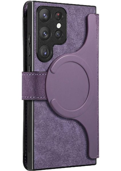 Samsung Galaxy S23 Için Flip Case Ultra Cüzdan Kart Standı Mıknatıs Koruyucu (Yurt Dışından)