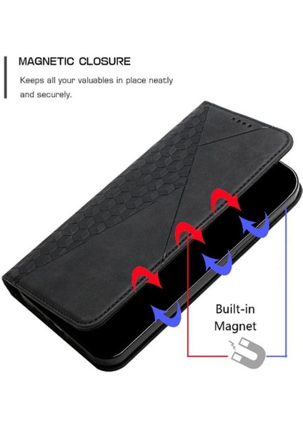 IPhone 16 Pro Max Pu Deri Kart Ekleme Kickstand Için Flip Case (Yurt Dışından)