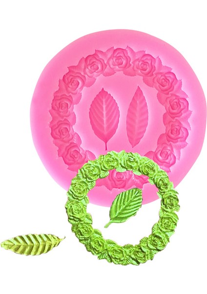 Pembe Tarzı 1 Adet Rozet Yaprakları Silikon Kalıp Kek Kendin Yap Çikolata Kalıbı Fotoğraf Çerçevesi Şeker Hamuru Kalıp Modelleme Silikon (Yurt Dışından)