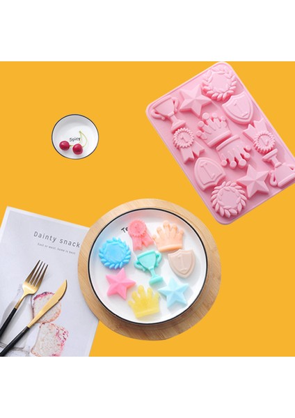 Gri Stil Silikon Kek Kalıbı Taç Yıldız Madalya Kupa Şekilli Çikolata Kek Tepsileri Jöle Cupcake Brownie Kalıpları Mutfak Fırınlama Dekorasyonu Için (Yurt Dışından) fırsatları