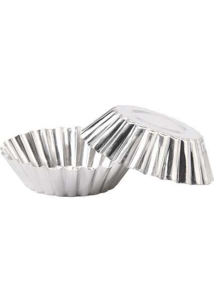 Yeniden Kullanılabilir Gümüş Cupcake Yumurta Tart Kalıbı Kurabiye Puding Kalıbı Anti Yapışan Kek Yumurta Pişirme Kalıbı Hamur Işleri Araçları (Yurt Dışından) fırsatları