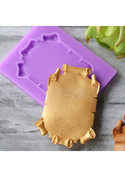 X161 Stili Avrupa Kabartmalı Fotoğraf Çerçevesi Kenar Şekli Silikon Kalıp Fondan Pasta Süsleme Araçları Çikolata Cupcake Pişirme Gumpaste Kalıbı (Yurt Dışından) indirimleri
