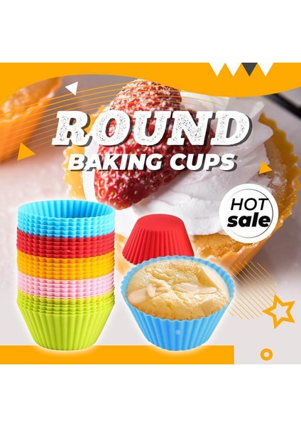 Gül Kırmızı Stili Yuvarlak Şekilli Silikon Kek Kalıbı Dıy Kek Dekorasyon Araçları Muffin Cupcake Pişirme Kalıpları Mutfak Pişirme Ekipmanı Yapıcı (Yurt Dışından) fiyatları