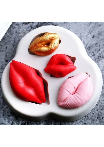 Stili Temizle 1 Adet Kırmızı Lape Epoksi Reçine Fondan Silikon Kalıp Dıy Pastacılık Cupcake Tatlı Alçı Dekorasyon Mutfak Gereçleri Fırın Araçları (Yurt Dışından)