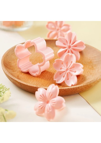 5 Adet Tarzı Sakura Kurabiye Kalıbı 3D Dıy Çiçekler Silikon Kalıplar Düğün Cupcake Pasta Süsleme Bisküvi Çikolata Kalıbı Pişirme Araçları (Yurt Dışından)