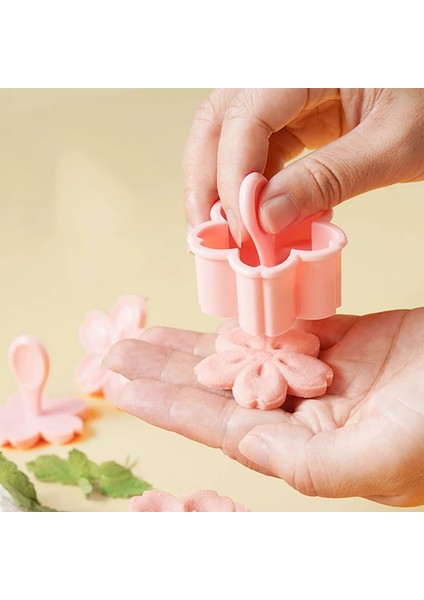 5 Adet Tarzı Sakura Kurabiye Kalıbı 3D Dıy Çiçekler Silikon Kalıplar Düğün Cupcake Pasta Süsleme Bisküvi Çikolata Kalıbı Pişirme Araçları (Yurt Dışından)