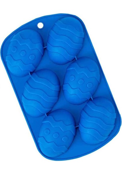 Mavi Stil 6 Boşluklu 3D Paskalya Yumurta Şekilli Silikon Kalıp Çikolata Kek Kalıbı Dıy Dinozor Yumurta Fırın Kalıbı Gıda Kalitesi Pastacılık Kalıpları (Yurt Dışından)