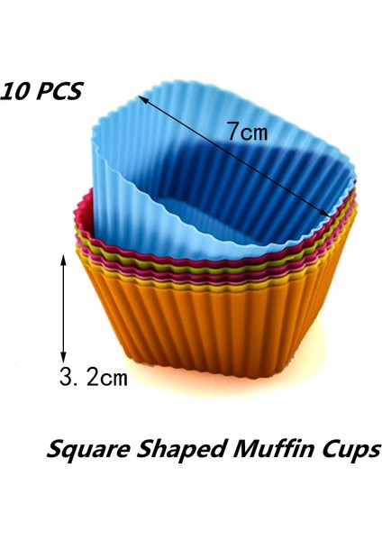 10 Adet Yıldız Şekilli Stil Silikon Kek Kalıbı Yuvarlakyıldızgülkare Şekilli Muffin Cupcake Yeniden Kullanılabilir Pişirme Kalıpları Pişirme Ekmek Kalıpları Dıy Kek Araçları (Yurt Dışından) fiyatları