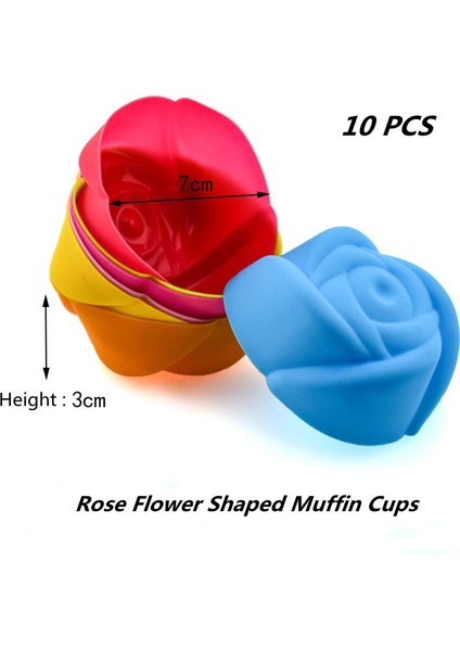 10 Adet Yıldız Şekilli Stil Silikon Kek Kalıbı Yuvarlakyıldızgülkare Şekilli Muffin Cupcake Yeniden Kullanılabilir Pişirme Kalıpları Pişirme Ekmek Kalıpları Dıy Kek Araçları (Yurt Dışından) fırsatları