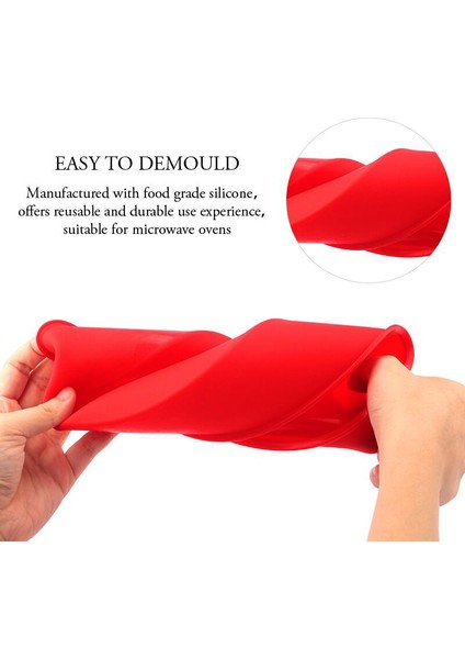 Kırmızı Stil Yuvarlak Yeniden Kullanılabilir Silikon Kek Kalıbı - Mutfak Pişirme Araçları - Dıy Tatlılar Için Kek Kalıpları (Yurt Dışından) modelleri