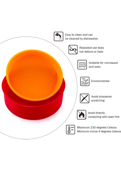 Kırmızı Stil Yuvarlak Yeniden Kullanılabilir Silikon Kek Kalıbı - Mutfak Pişirme Araçları - Dıy Tatlılar Için Kek Kalıpları (Yurt Dışından) fırsatları