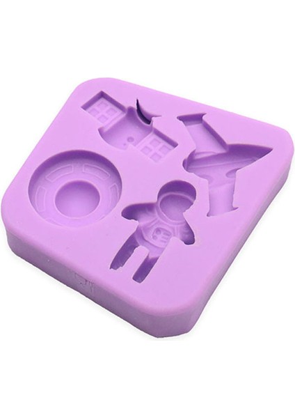 Stili Temizle Astronot Uzaylı Silikon Kalıp, Fondan Çikolata Epoksi Kalıp Pastacılık Cupcake Dekorasyon Mutfak Aksesuarları Aracı (Yurt Dışından) fırsatları