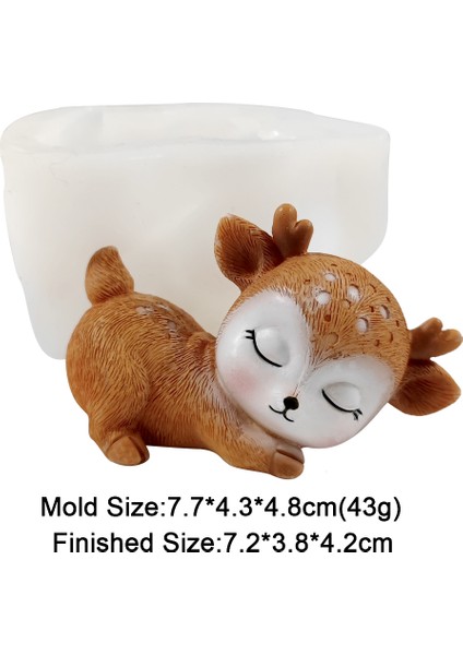 S0648XL Stili 3D Sevimli Geyik Silikon Kalıp Fondan Çikolata Cupcake Tatlı Kek Süsleme Araçları Sika Geyiği Şekilli Mutfak Fırın Kalıbı (Yurt Dışından)