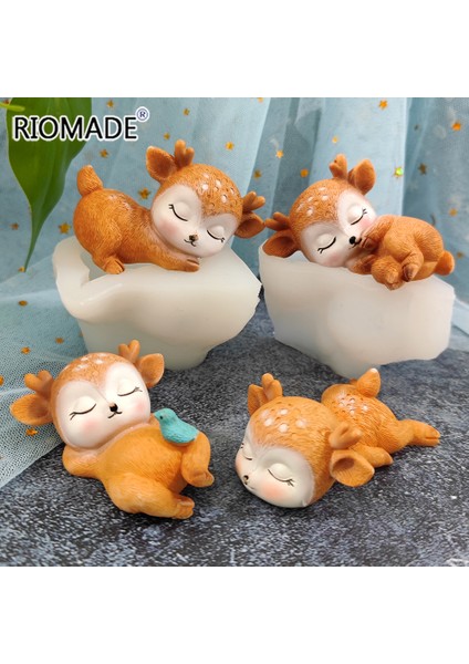 S0648XL Stili 3D Sevimli Geyik Silikon Kalıp Fondan Çikolata Cupcake Tatlı Kek Süsleme Araçları Sika Geyiği Şekilli Mutfak Fırın Kalıbı (Yurt Dışından)
