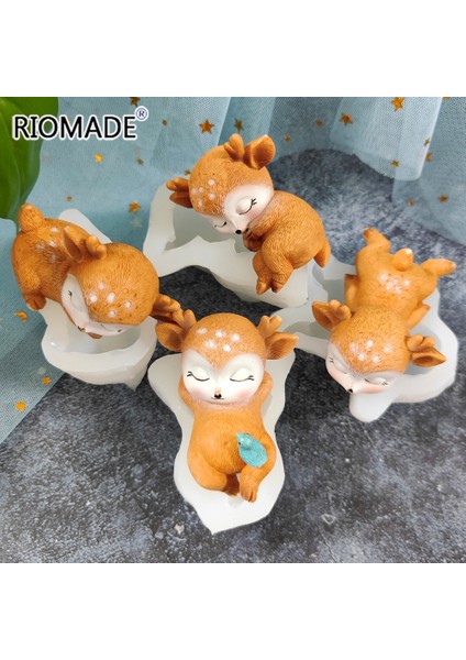 S0648XL Stili 3D Sevimli Geyik Silikon Kalıp Fondan Çikolata Cupcake Tatlı Kek Süsleme Araçları Sika Geyiği Şekilli Mutfak Fırın Kalıbı (Yurt Dışından)