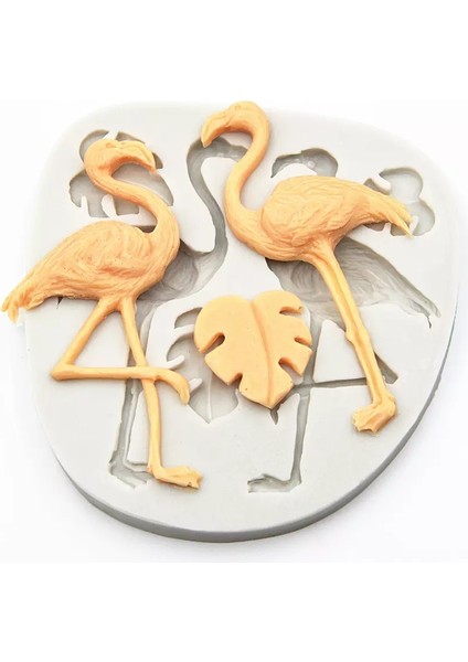 Rastgele Stil Dıy Pasta Kek Tatlı Dantel Pasta Süsleme Mutfak Aksesuarları Fırın Aracı Için Flamingo Yaprağı Fondan Silikon Kalıp (Yurt Dışından)