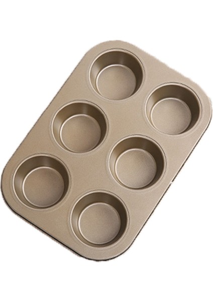 Altın Düz Fincan Stili Delikli Kek Pişirme Tavası Fırın Tepsisi Kalıp Dıy Yapışmaz Karbon Çelik Mutfak Fırın Tepsileri Hamur Aracı (Yurt Dışından)