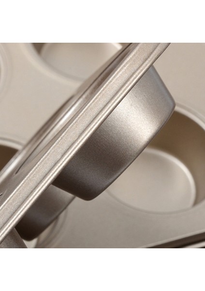 Altın Düz Fincan Stili Delikli Kek Pişirme Tavası Fırın Tepsisi Kalıp Dıy Yapışmaz Karbon Çelik Mutfak Fırın Tepsileri Hamur Aracı (Yurt Dışından) fırsatları