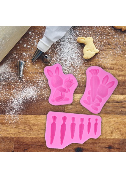 H Tarzı 3D Sevimli Tavşan Havuç Silikon Kalıp Fondan Çikolata Cupcake Tatlı Pasta Süsleme Araçları Geyik Şekli Mutfak Fırın Kalıbı (Yurt Dışından) fiyatları