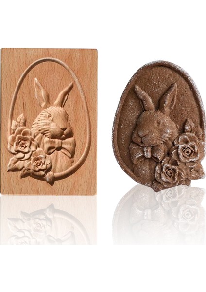 No.1 Tarzı Paskalya Tavşanı Şekilli Zencefilli Pasta Ahşap Kalıp Kurabiye Kendin Yap Doğal Ahşap Kalıp Tatlı Yapım Aracı Evde Fırın Aksesuarları (Yurt Dışından)