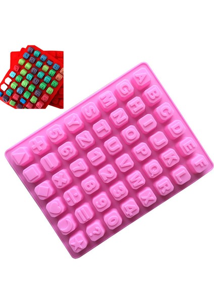 Mavi Stil 48 Harf Ingiliz Alfabesi Harf Silikon Kalıp Sabun Kalıbı Kek Cupcake Pişirme Kapları Çikolata Sabun Süsleme Araçları (Yurt Dışından)