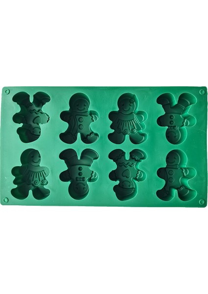 Yeşil Stil Yeni Yıl Silikon Çikolata Kek Kurabiye Kalıbı Mousse Kalıp Kurabiye 3D Kendin Yap Kar Küresi El Yapımı Mutfak Fırın Araçları Aksesuarları (Yurt Dışından)