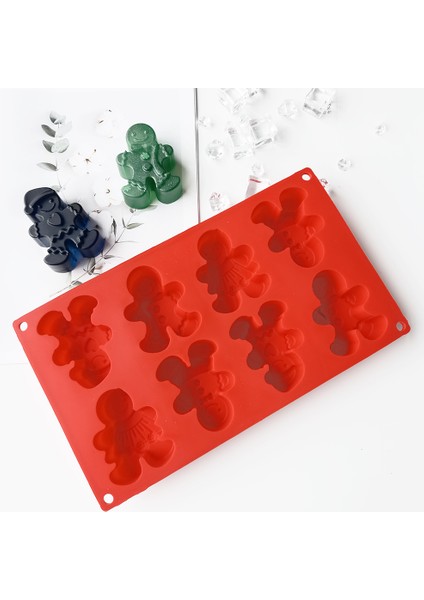 Yeşil Stil Yeni Yıl Silikon Çikolata Kek Kurabiye Kalıbı Mousse Kalıp Kurabiye 3D Kendin Yap Kar Küresi El Yapımı Mutfak Fırın Araçları Aksesuarları (Yurt Dışından)