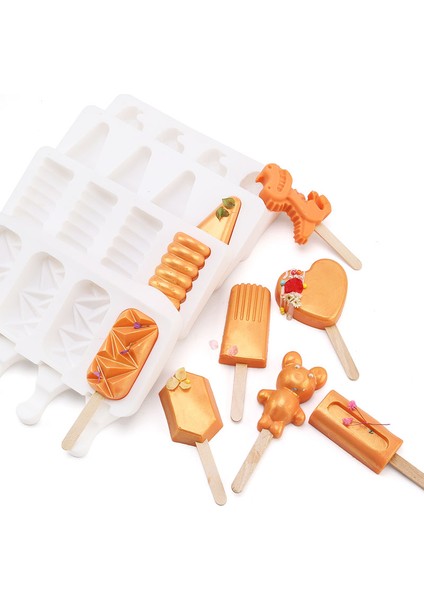 O Tarzı Dondurma Kalıpları Kek Popsicle Kekler Çikolatalı Pastacılık ve Fırıncılık Mutfak Araçları Aksesuarlar Kendin Yap Silikon Kalıp Fırın Tepsi (Yurt Dışından)