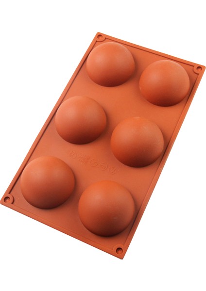 Kahverengi Yarım Top Stili Kar Tanesi Çikolata Kalıbı Sabun Silikon Buz Tepsisi Pasta Xmas Noel Kalıbı 6 Boşluk Kendin Yap Fırın Pastacılık Araçları (Yurt Dışından)