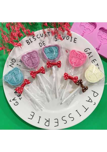 No.4 Tarzı 8 Şekilli Silikon Lolipop Kalıbı Kalp Şekilli Yuvarlak Pasta Süsleme Fırın Araçları Alevli Lolipop Pasta Kalıbı (Yurt Dışından) indirimleri