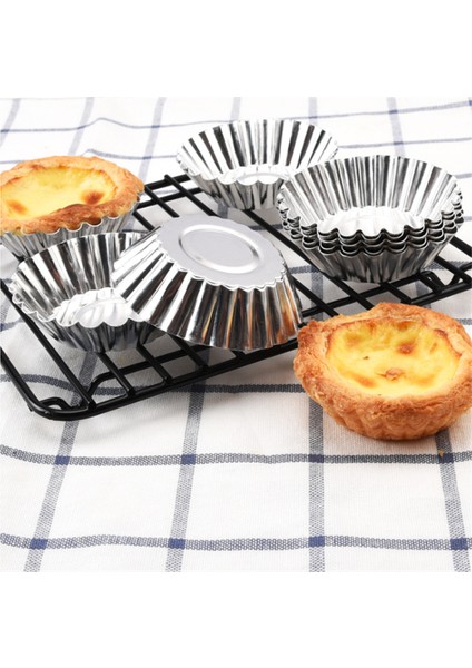 Yapışmaz Dalgalı Alüminyum Alaşımlı Yumurta Tatlı Kalıbı Çiçek Şekli Tekrar Kullanılabilir Cupcake ve Muffin Pişirme Kabı Turta Panları (Yurt Dışından)