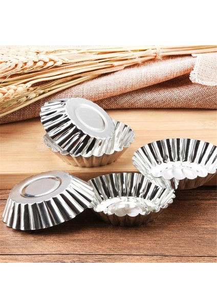 Yapışmaz Dalgalı Alüminyum Alaşımlı Yumurta Tatlı Kalıbı Çiçek Şekli Tekrar Kullanılabilir Cupcake ve Muffin Pişirme Kabı Turta Panları (Yurt Dışından)