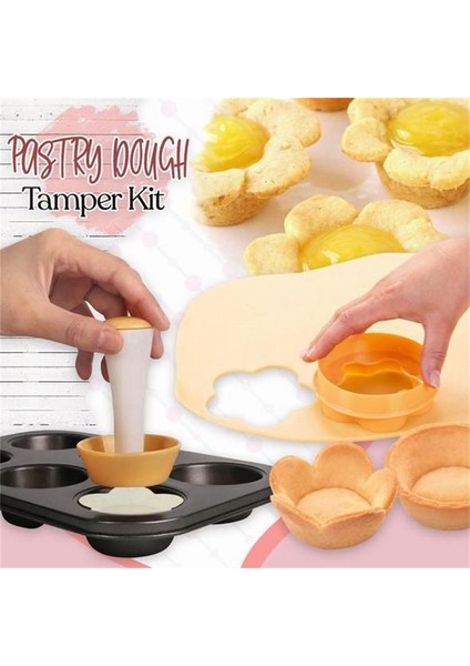Bir Stil Hamur Döküm Kiti Mutfak Çiçek Yuvarlak Kurabiye Kesici Seti Cupcake Muffin Tart Kabuk Kalıbı (Yurt Dışından)