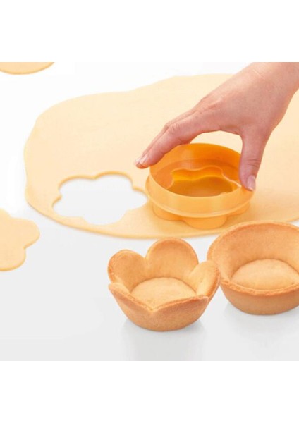 1 Takım Tarzı Hamur Döküm Kiti Mutfak Çiçeği Yuvarlak Kurabiye Kesici Seti Cupcake Muffin Tart Kabuk Kalıbı Fırın Araçları Için Kek (Yurt Dışından) modelleri