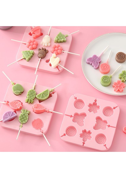 Noel Şapka Stili Sevimli Lolipop Kalıpları Jöle ve Şeker Çikolata Kek Kalıbı Çeşitli Şekiller Kek Silikon Formu Fırınlama Dekorasyon Aracı (Yurt Dışından) fiyatları