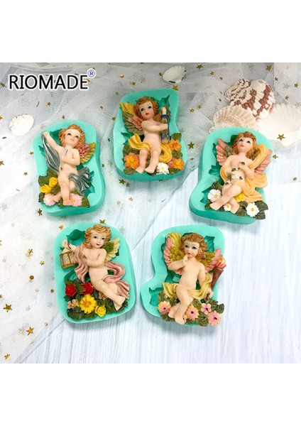 F1212TS Stili Avrupa Tarzı Melek Silikon Kalıp Şeker Bisküvi Çikolata Cupcake Pişirme Kek Dekorasyon Araçları Kendin Yap Reçine Kil El Sanatları Kalıbı (Yurt Dışından)