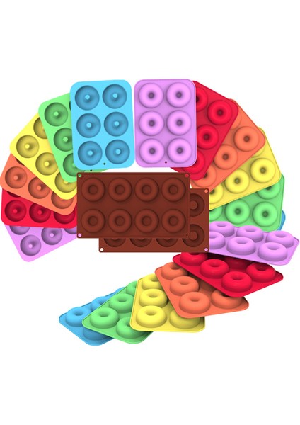 Sarı Stil Silikon Kalıp Fırın Tepsisi Pastacılık ve Fırıncılık Aksesuarları Kek Araçları Donut Kalıbı Şekerleme Kalıpları Çikolata Donut Kalıpları Yapımı (Yurt Dışından) modelleri