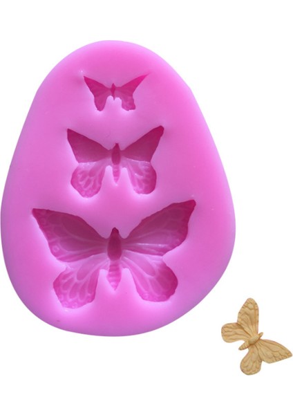 Pembe Stil Kelebekler Silikon Kalıp Fondan Çikolata Reçine Şeker Hamuru Kalıbı Pastacılık Cupcake Dekorasyon Mutfak Aracı (Yurt Dışından)