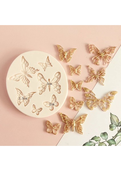 Pembe Stil Kelebekler Silikon Kalıp Fondan Çikolata Reçine Şeker Hamuru Kalıbı Pastacılık Cupcake Dekorasyon Mutfak Aracı (Yurt Dışından) fırsatları