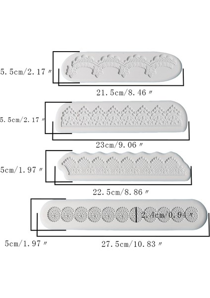 Ordu Yeşili Tarzı Avrupa Tarzı Çiçek Yuvarlak Dantel Fondan Silikon Kalıp Uzun Pasta Çevresi Pasta Süsleme Kabartma Baskı Aracı (Yurt Dışından) fırsatları