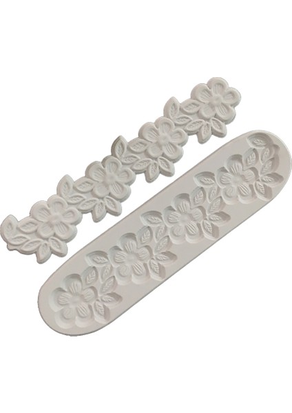 Ordu Yeşili Tarzı Avrupa Tarzı Çiçek Yuvarlak Dantel Fondan Silikon Kalıp Uzun Pasta Çevresi Pasta Süsleme Kabartma Baskı Aracı (Yurt Dışından) indirimleri