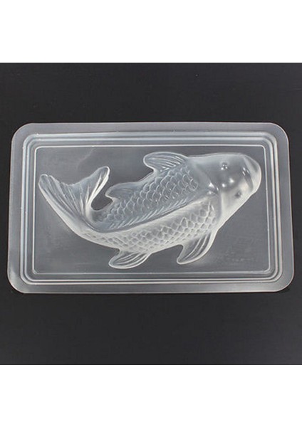 Orta Koi Balığı Stili 3D Plastik Balık Kek Çikolata Kalıbı Jöle El Yapımı Şeker Hamuru Kalıbı Dıy Sıcak Pişirme Araçları El Yapımı Sabun Kalıbı Balık Çatal Kuyruk (Yurt Dışından)