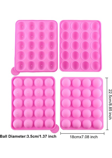 12XMAVI Tarzı Kongbaking Bpa Free Lolipop Silikon Kalıplar Top Şekilli Kalıp Kek Pop Kalıp Muffin Kek Buz Küpü Tepsi Çubuk Sakız Jöle Kalıbı (Yurt Dışından)