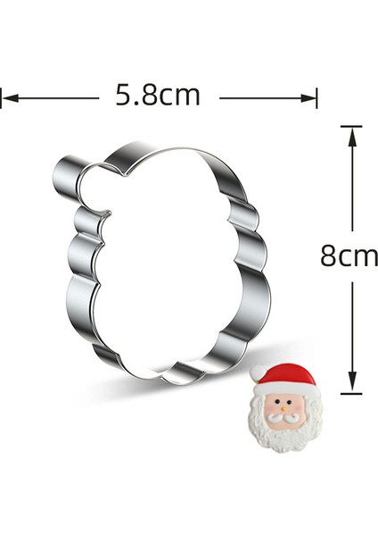 No.8 Stili Noel Kalıp Paslanmaz Çelik Bisküvi Kalıbı Dıy Noel Kurabiye Kesici Kalıp Pasta Geyik Noel Baba Kar Tanesi Zencefil Adam Hediye (Yurt Dışından)