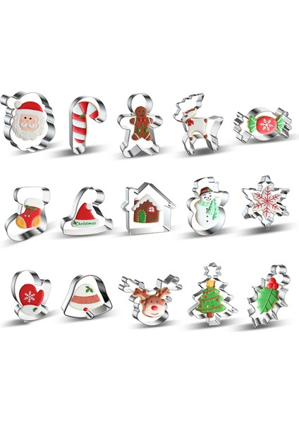 No.8 Stili Noel Kalıp Paslanmaz Çelik Bisküvi Kalıbı Dıy Noel Kurabiye Kesici Kalıp Pasta Geyik Noel Baba Kar Tanesi Zencefil Adam Hediye (Yurt Dışından) fırsatları